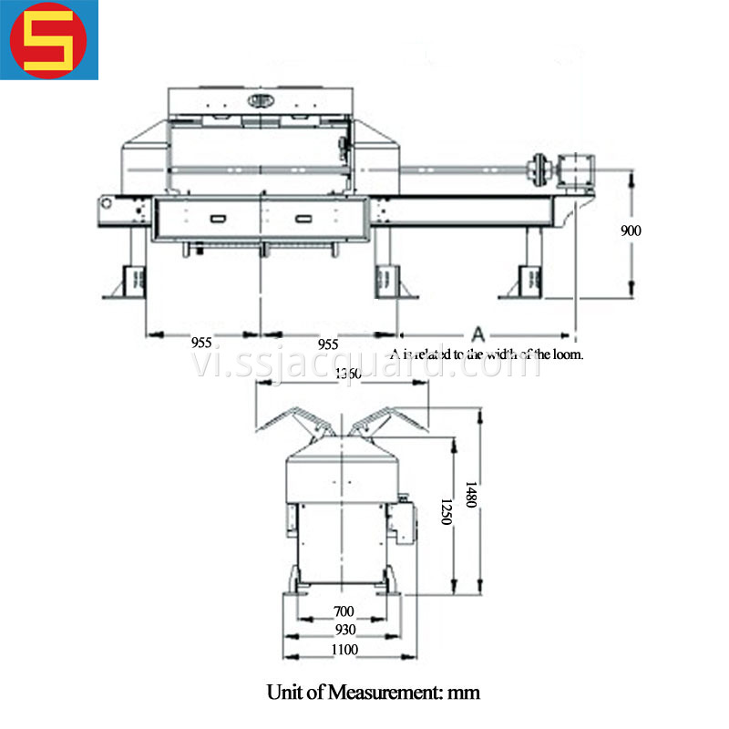 Kích thước tham số của Jacquard điện tử của Rapier Loom Size Parameter Of Rapier Loom Electronic Jacquard